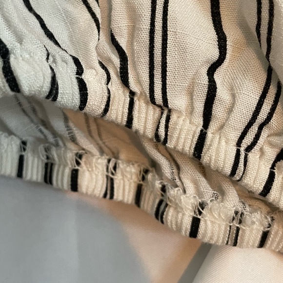 Ruched Striped Tie Crop Long Sleeve - Picture 6 of 6